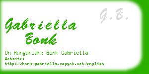 gabriella bonk business card